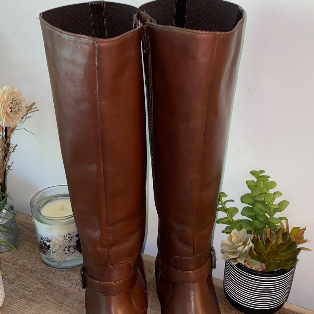 Clarks Plaza Pilot Tall Riding Boots Just Below the Knee Size 11 - Picture 6 of 16